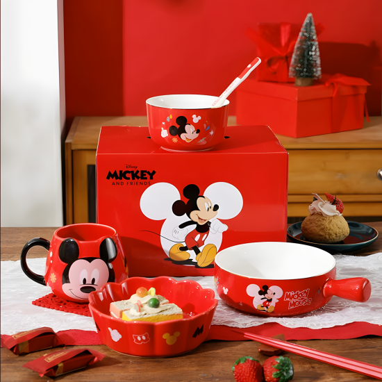 Mickey Mouse Porcelain Set 6 Pcs